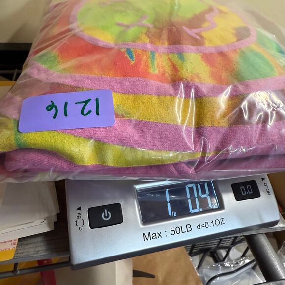 Nirvana S/M Dyed Sweatshirt Pink UO Oversized Grunge Off-Shoulder Smile Sleeve - Picture 9 of 9